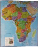 Planisfero 088-Africa carta murale politica cm 120x100